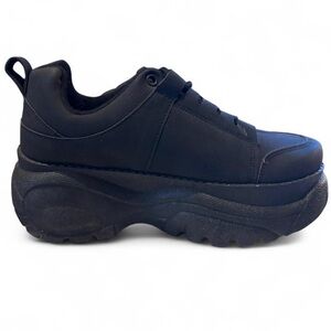 Women's Bamboo Black Platform Sneakers